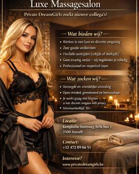 Vacature Medewerkster Luxe Massagesalon
