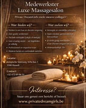 Vacature Medewerkster Luxe Massagesalon
