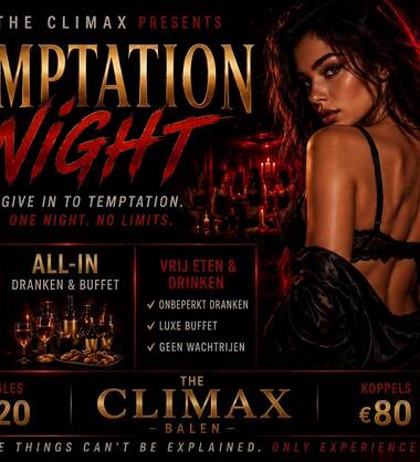 VRIJD 21/08 * TEMPTATION NIGHT *
