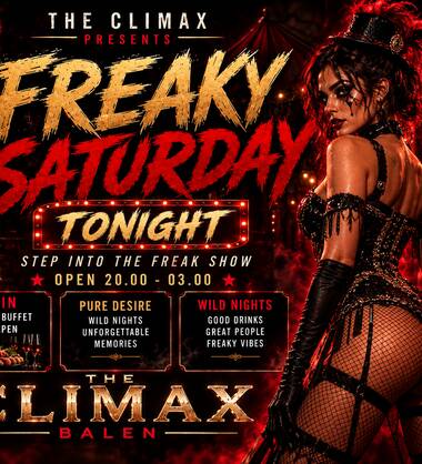 VRIJ 23/10  * CLIMAX ORGY  *