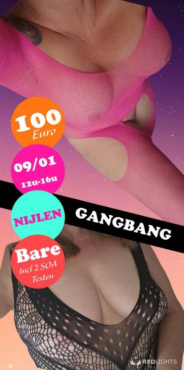 Priv&eacute; ontvangst Milfs bare Gang bang 9 januari